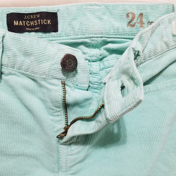 J.Crew pants 24 Matchstick Cord corduroy skinny straight stretch 00903 low rise - Picture 7 of 13